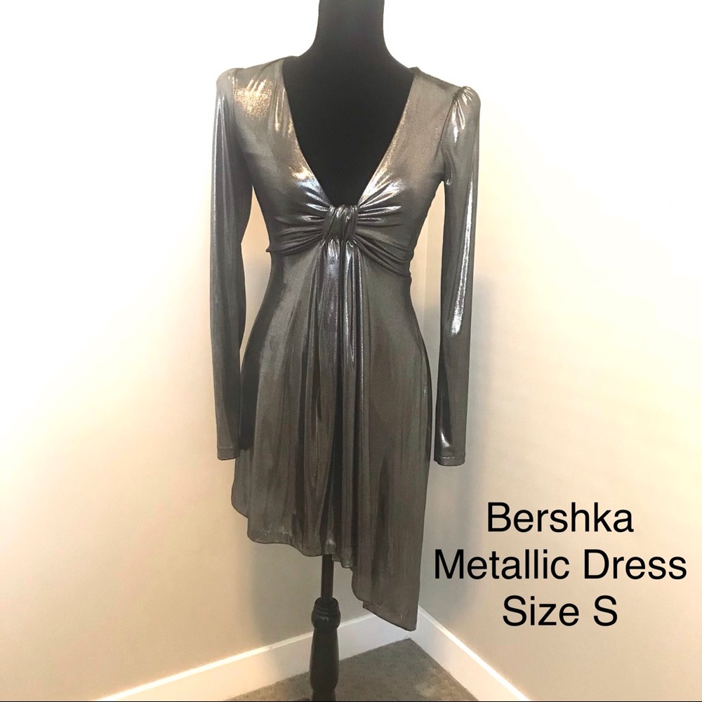 Bershka special Edition silver party Dress S